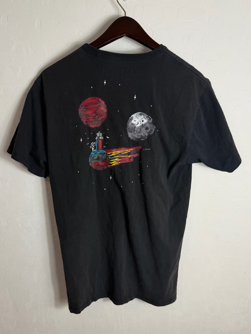 Vans Black Short Sleeve Tee with Small Color Graphic